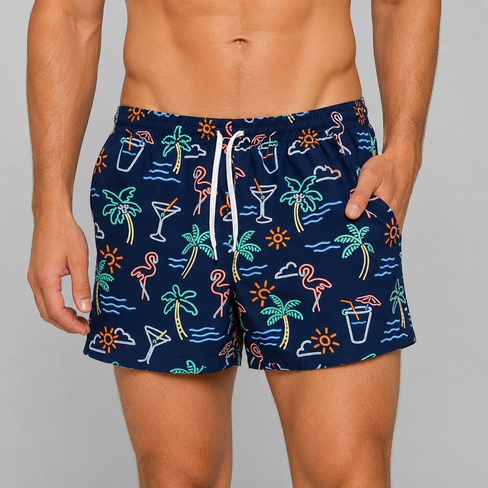 Size Small CHUBBIES The Neon Lights 5.5" Classic Swim Trunks Mesh Brief Liner